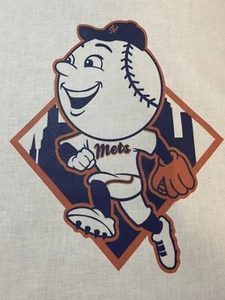 1 Mr Mets Quilt Block New YORK MLB BASEBALL QUILTING SEWING FABRIC MATERIAL - Picture 1 of 2