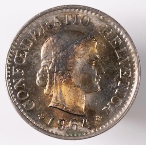 Suiza - 10 Rappen - 1964 tonificado - Imagen 1 de 2
