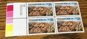 US 25c Scott # 2512 - Plate Block Of 4 - Pre-Columbian America/Grand Canyon MNH - Picture 1 of 2