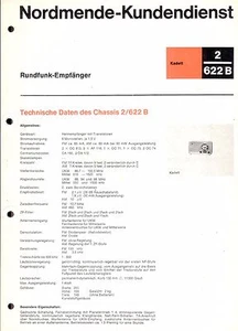 Nordmende Service Manual für Kadett 2.622 B Copy - Picture 1 of 1