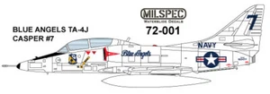 CAM DECALS (AKA) MILSPEC, MS 72-001, 1/72 SCALE, TA-4J, BLUE ANGELS, "CASPER" - Bild 1 von 4