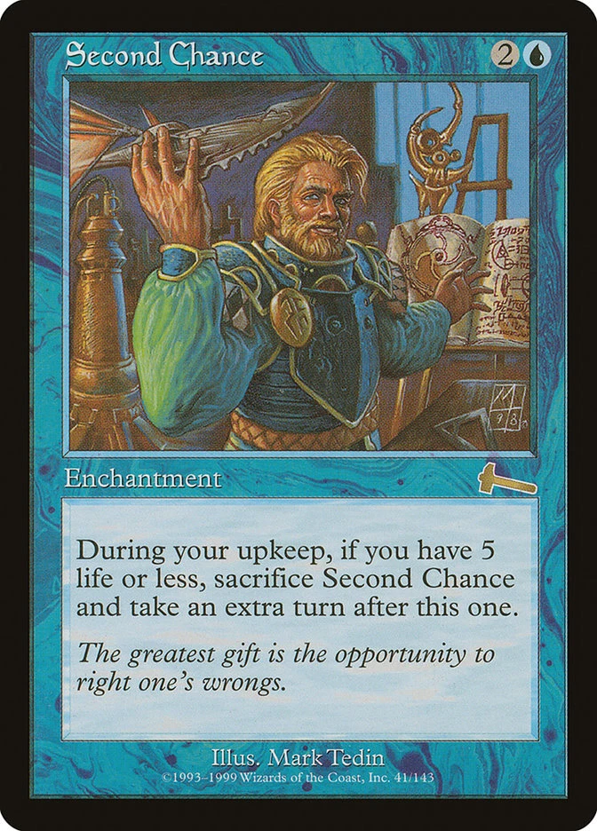 1x Second Chance - LP - Urza's Legacy - SPARROW MAGIC mtg - Image 1 of 1