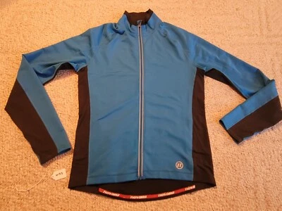 Novara Jersey Adult Medium M Full Zip L/S Blue Black Polyester Nylon Spandex - Image 1 of 4