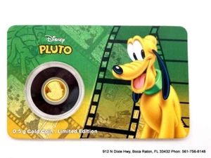 2016 Disney Pluto - 0,5 Gramm Gold Niue 2 $ PP MÜNZE - Bild 1 von 5