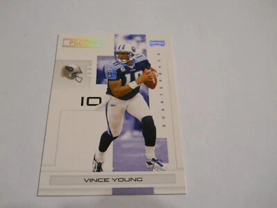 VINCE YOUNG 06/50 SILVER PROOF PARALLEL TENNESSEE TITANS 2007 PLAYOFF - Image 1 of 3