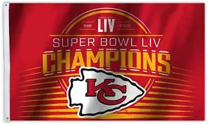 Kansas City Chiefs Super Bowl 54 Champions 3x5 Flagge 2019 Superbowl Banner Champs - Bild 1 von 5