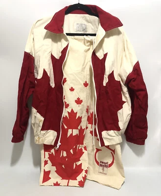 De Colección Edición Limitada Canadá Hockey Chaqueta Pantalones Cortos Sweet Sack Linebacker Hoja de Arce L T Foto 1 de 4