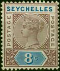 Seychellen 1890 8c braun-lila & blau SG3 fein MM
