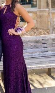 prom dress size 6 purple - Picture 1 of 2