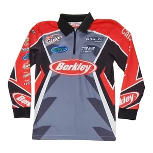 BERKLEY Boys Long Sleeve Fishing/Casual Polo Shirt~Kids Size 8~EUC - Picture 1 of 3