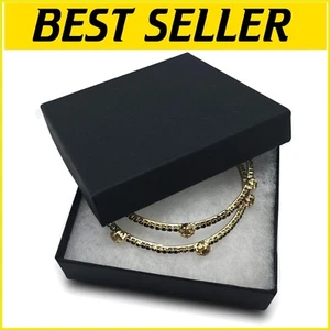 Elegant 3.5" Cotton-Filled Jewelry Boxes - 100 Pack for Amplified Gifting Style - Picture 1 of 10