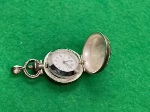 RELOJ LLAVERO BOLSILLO VINTAGE PLATA ESTERLINA 925 PARA DAMA COLGANTE USADO - Imagen 1 de 4