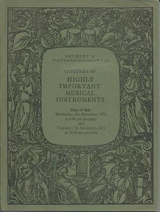 SOTHEBY'S MUSIC INSTRUMENT Violin Bow Cappa Guadagnini Guarneri Rocca Catalog 78 - Imagen 1 de 1