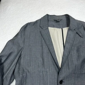Armani Exchange Mens Suit Jacket Gray Cotton Single Breasted Large - Picture 1 of 18