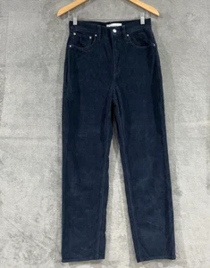 Aritzia Denim Forum The Joni High Rise Loose Corduroy Navy Pants Sz 26 Long - Imagen 1 de 13
