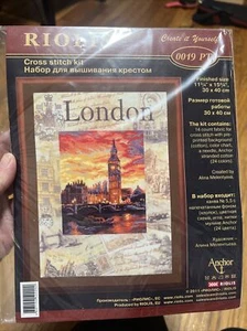 Riolis London Cross Stitch Kit PT-0019 2011 16x12 Colorful NIP - Picture 1 of 4