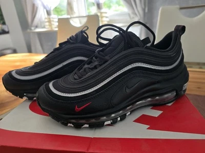 EU Größe 38 (GS) - Nike Air Max 97 Low Black Sport Red - Bild 1 von 3