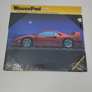 Ferrari F40 Computer Rennen rot Auto Mauspad Geschenk 8,5" x 11" neu versiegelt 90er Y2k - Bild 1 von 5