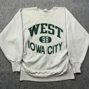 Vtg Champion Reverse Weave XL But Measures Large 90s West Iowa City High School - Picture 1 of 13