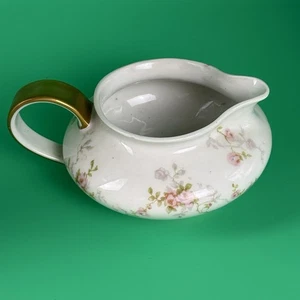 Weiß Porzellan Milchkännchen Rosa Spray Antik Haviland Limoges Frankreich Krug - Bild 1 von 8