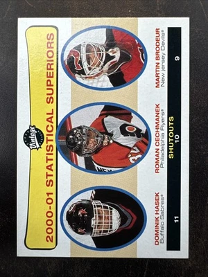 2001-02 Upper Deck Vintage Statistical Superiors #270 Hasek/Brodeur/Cechmanek - Image 1 of 2