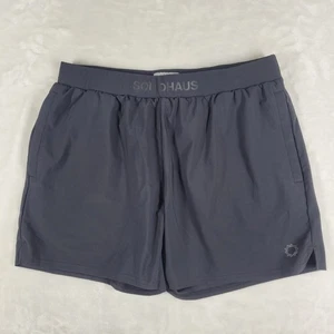 SquidHaus Essential pantaloncino uomo grande nero 5" cuciture interne sfoderato palestra atletica nuovo senza etichette - Foto 1 di 8