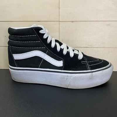 Vans Sk8 Hi Negro Blanco Para Mujer Talla 7 Zapatos de Skate Gamuza Lona Tenis 721454 Foto 1 de 4
