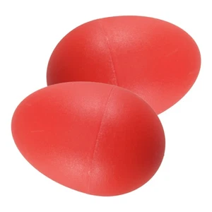 1 par de agitadores de maracas de huevo musicales de percusión de plástico rojo J2Z92524 - Imagen 1 de 5