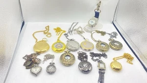Bundle Of 13  Pocket Watch & Pendants Men’s And Women’s ALL RUNNING GREAT - Picture 1 of 16