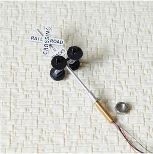 4 x HO scale model railroad grade crossing signal LED made 2 tracks #CS4 - Picture 1 of 5