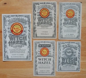 Vintage Set of 5 Dickinson's Witch Hazel Victorian Advertising Cards - Picture 1 of 2