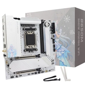 Placa madre 650M Snow Dream WIFI AM5, DDR5, M-ATX, AMD Ryzen 7/8/9000, WiFi 6E - Imagen 1 de 11