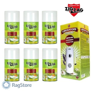 Kit insetticida automatico 6 bombolette Piretro Plus anti zanzare e mosche 30 gi - Foto 1 di 2