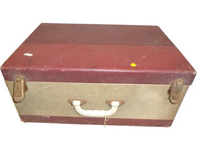 Vintage Truvox Reel to Reel Tape Recorder in Case Brown and Beige Untested Prop - Image 1 of 4