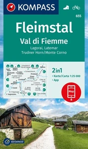 COMPASS hiking map 655 Val di Fiemme/Val di Fiemme, Lagorai, Latemar, Trudne... - Picture 1 of 1