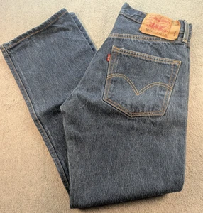 Vintage Levi's 501 XX Herrenjeans 32 x 32 blau gerade Knopfleiste Baumwolle Denim Y2K - Bild 1 von 16
