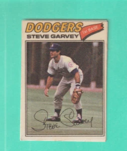 RARE 1977 TOPPS CLOTH STICKER CARD # 19 STEVE GARVEY LOS ANGELES DODGERS NM - Picture 1 of 2
