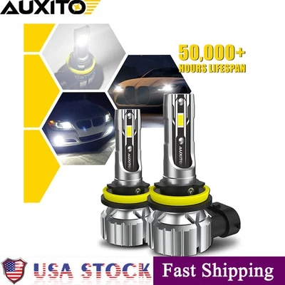 AUXITO H11 LED Headlight Bulbs Low Beam Conversion Kit 6500K Pure White 6500K - Image 1 of 4