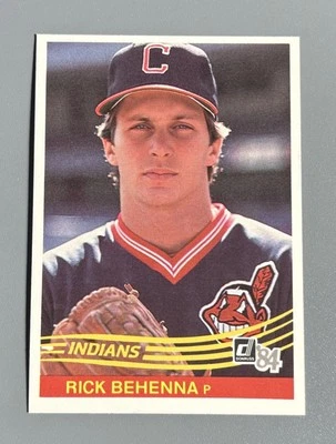 1984 Donruss Baseball Rick Behenna Cleveland Indians #346 - Image 1 of 2