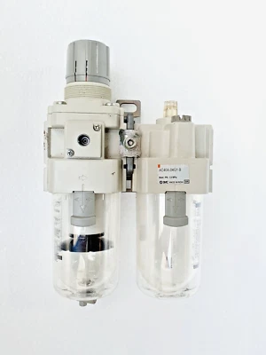 SMC AC40A-04G1-B Air Filter, Regulator, Lubricator 1/2", 5µm, FRL Unit # NEW - Image 1 of 4