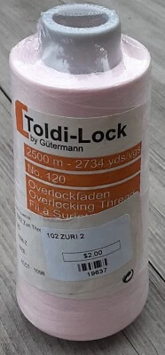 Toldi-Lock Overlocking Thread Pink 2734 yds No. 120 Col. 5150 100% Polyester - Image 1 of 4