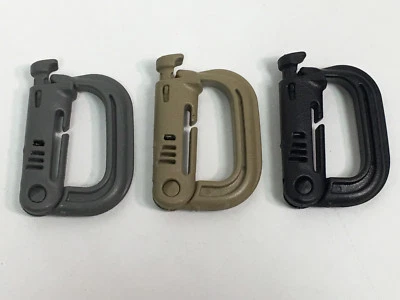 Mil Spec ITW Fastex Nexus Grimloc Grimlock MOLLE D Ring BLACK TAN FOLIAGE