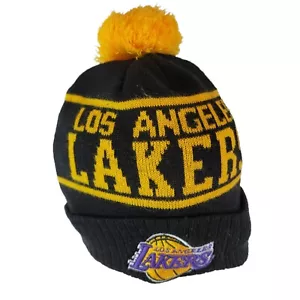 Los Angele’s Lakers Mitchell & Ness Invierno Pom Sombrero Gorro - Imagen 1 de 6