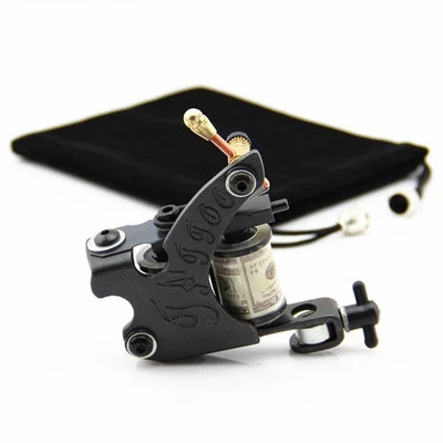 Affordable Pro Black Steel Tattoo Machine 10 Wrap Coils For Liner Shader - Image 1 of 4