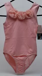 Leotard senza maniche Danskin Freestyle rosa fiore per bambina taglia media 7/8 nuovo con etichette - Foto 1 di 1