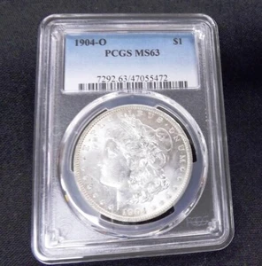 1904-O Morgan Silver Dollar PCGS Certified MS63 BU Full Luster 7292.63 47055472 - Bild 1 von 4