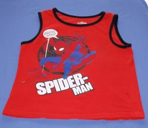 Spider Man Whoo-Hoo Red & Black Boys Tank Top Marvel Size 7 100% Cotton Marvel - Picture 1 of 8
