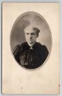 Rppc Sour Face Victorian Old Woman Cameo Style Portrait Real Photo  Postcard T24