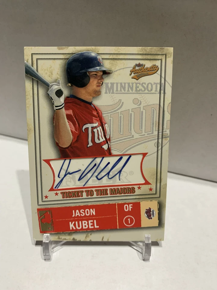 2005 Fleer Authentic Ticket to the Majors Autograph Jason Kubel #'d 001/100 - Image 1 of 2