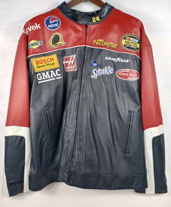Nascar Racing Jeff Gordon #24 Leather Racing Jacket Men's XL DuPont - Picture 1 of 5